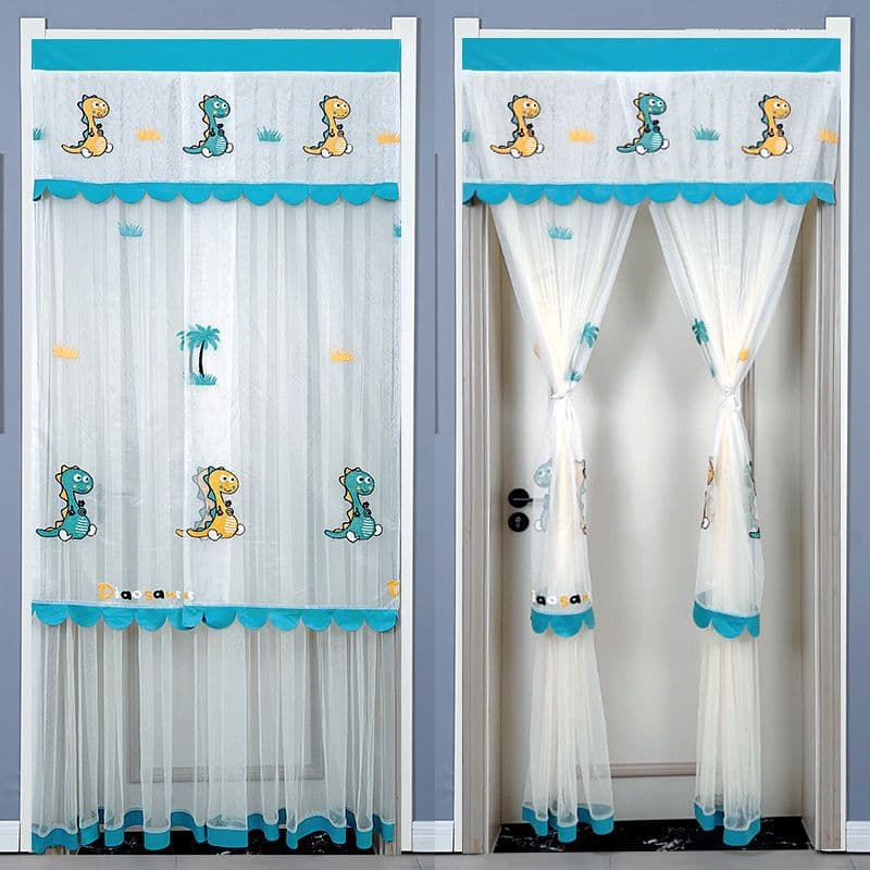 X5L Mosquito-proof Door Curtain, Double-layer Decorative Curtain, Living Room/Bedroom Partition Curtain, No-drill Velcro Tape, Telescopic Rod Universal Curtain