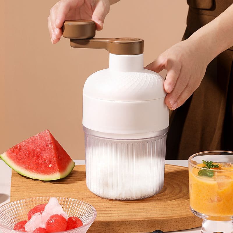 Manual Ice Shaver Machine, Home Use Shaved Ice Machine, Small Ice Crusher, Hand-Cranked Snow Ice Machine, Hail Ice Machine, Street Stall Use