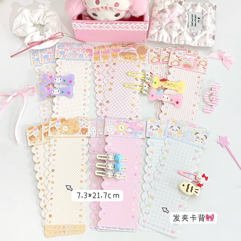 Original Handmade DIY Headwear Hair Accessories Cream Glue Hair Ties Hair Clips Card Set Decorative Accessories Card Wholesale