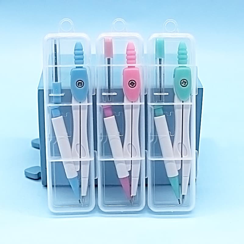 Student compass set, math teaching aids, exam compass, boxed compass, children's prizes, gifts, student stationery set