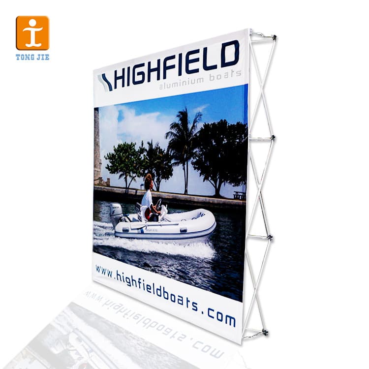 Aluminum Alloy Quick Curtain Show Fabric Pull-up Outdoor Exhibition Advertising Live Broadcast Sign-in Background Wall Exhibition Fabric Signature Wall