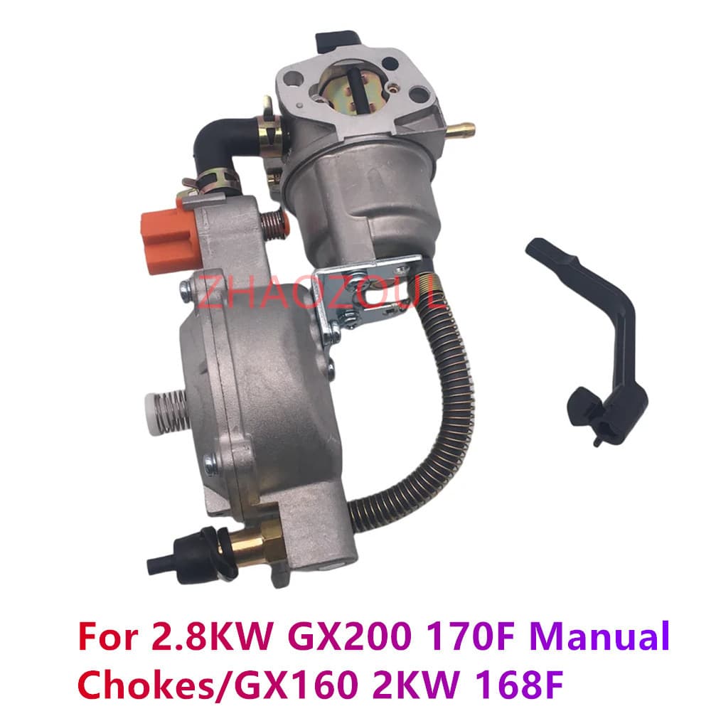 Mechanical Carburetor Gx160 Ng Lpg Carburetor 168F 170F 2Kw 5Kw Dual Fuel Carburetor