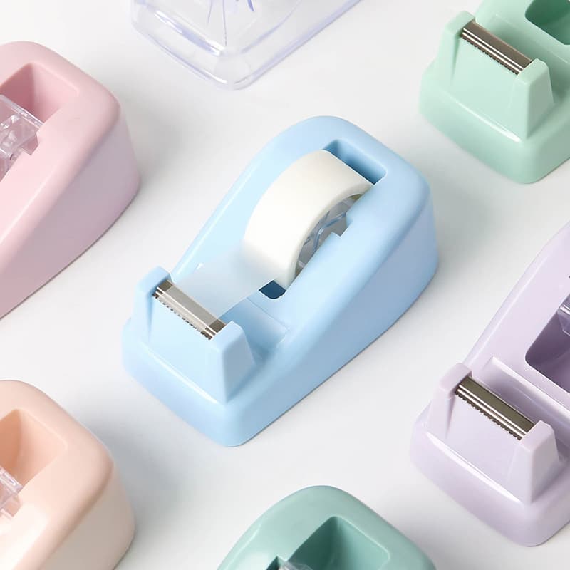 Morandi Transparent INS Style Waste Paper Tape Holder Creative Colorful Desktop Office Tape Machine Packaging Cutter