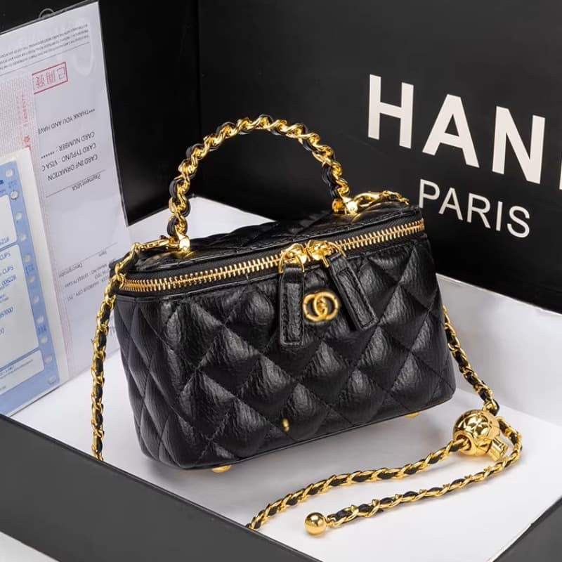 DIY genuine leather bag mobile phone box bag 2025 new style small fragrant rhombus chain handbag single shoulder crossbody bag