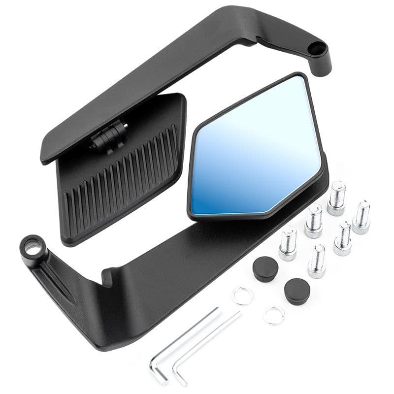 Motorcycle Electric Vehicle Modified New Foldable Rearview Mirror for CFMOTO Kawasaki Universal Wide View Wind Wing Reflector Mirror