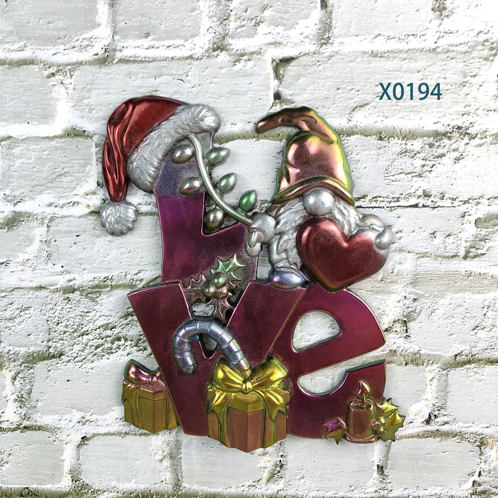 X0194 Christmas Love Crystal Glue Wall Decoration Mold, Wall Hanging DIY Silicone Mold