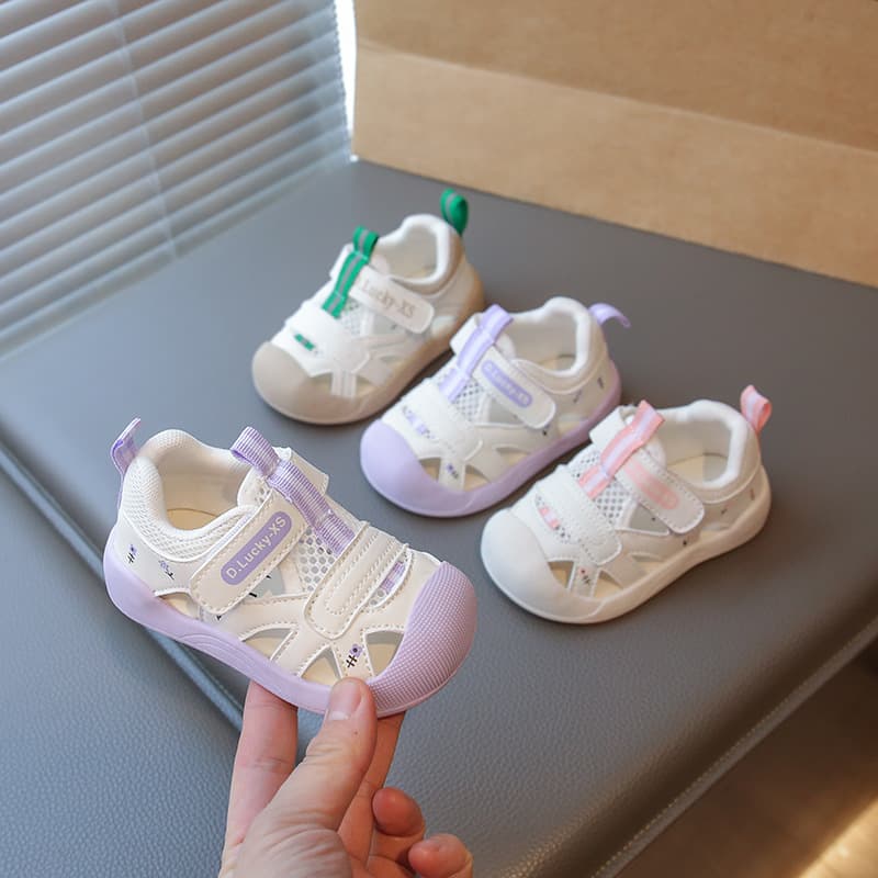 Infant Toddler Walking Sandals 2026 Summer Hollow Girls' Walking Shoes, Anti-Slip Soft Sole Boys' Indoor Baby Shoes