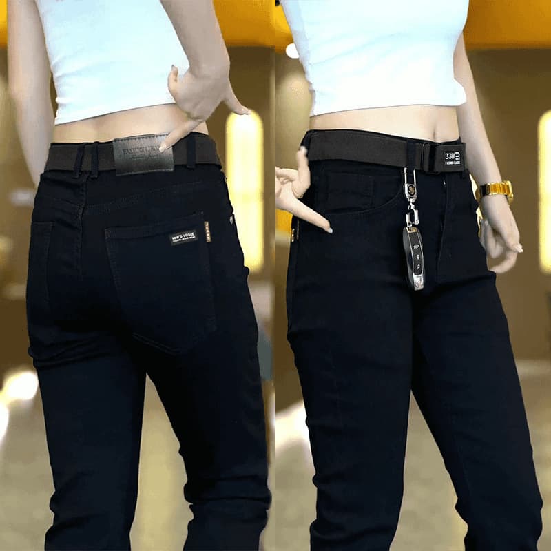 Spring and Autumn Black Jeans Men's Popular 2025 New Elastic Loose Straight Casual Pants Men's Trousers