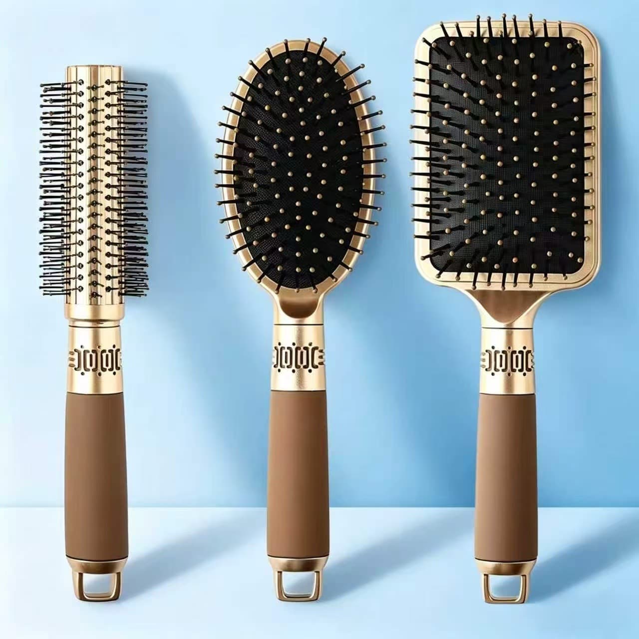 Air Cushion Massage Comb Anti-Static Detangling Hairbrush with Large Plastic Teeth for Straightening and Curling Hair