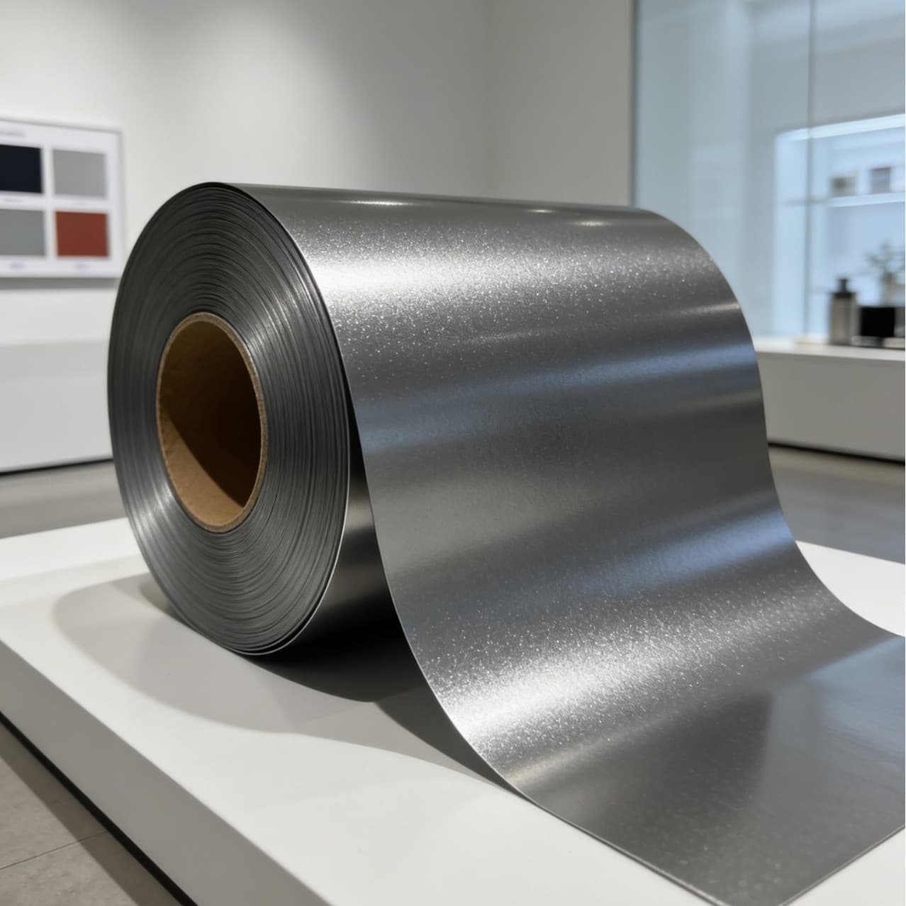 Dark Gray Silver Texture Coated Coil PVDF Polyester Resin for Vehicle Body, Wall, Cabinet Surface, Ceiling, Suspended Ceiling