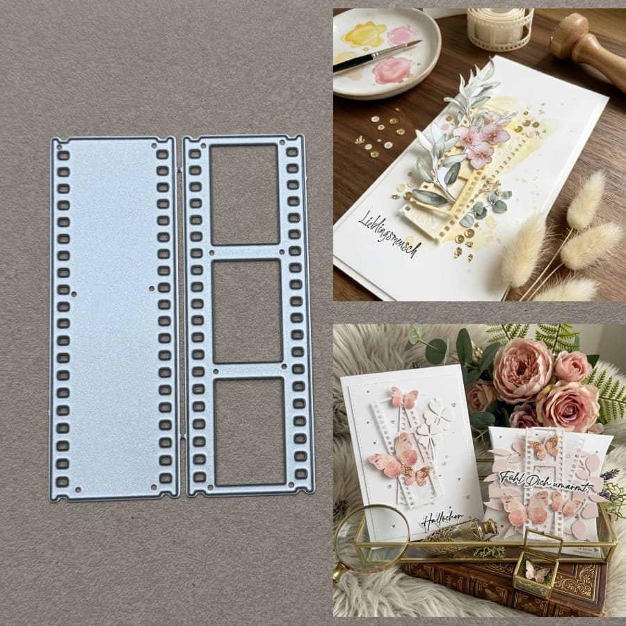 DIY Metal Cutting Knife, Vintage Film Strip Frame Decoration Template, Handmade Embossing Mold, Creative Journaling