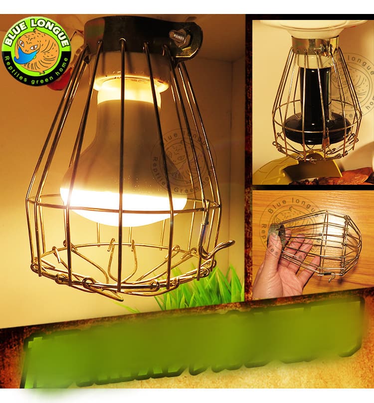 Reptile Enclosure Ceramic Lamp Heating Lamp Wire Mesh Guard Protective Cover for Green Iguana Lamp Shade Ceramic Lamp