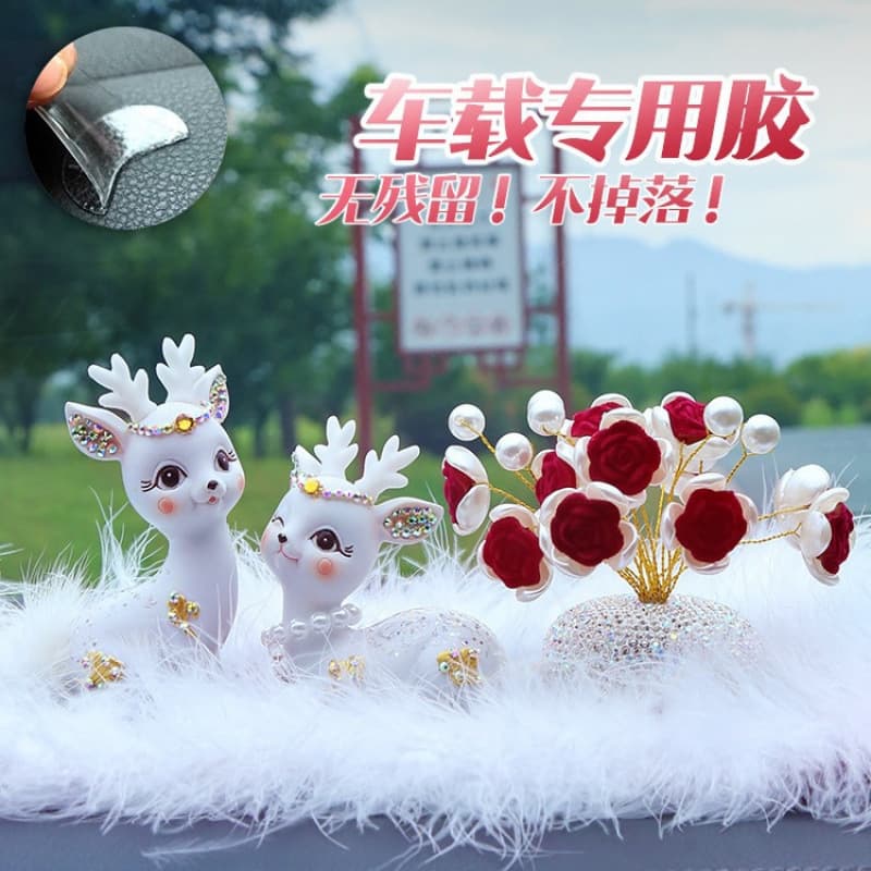 New Car Interior Decoration Ornament Safe Journey Deer High-End Goddess Center Console Cloud Deer