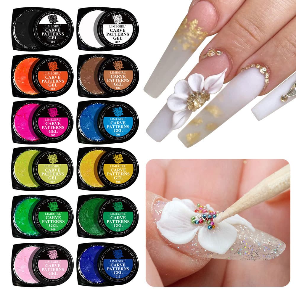 New 4D Nail Art Carving Gel 3D Relief UV Modeling Clay Professional Use for Beauty Health Nail Clippers Made in China