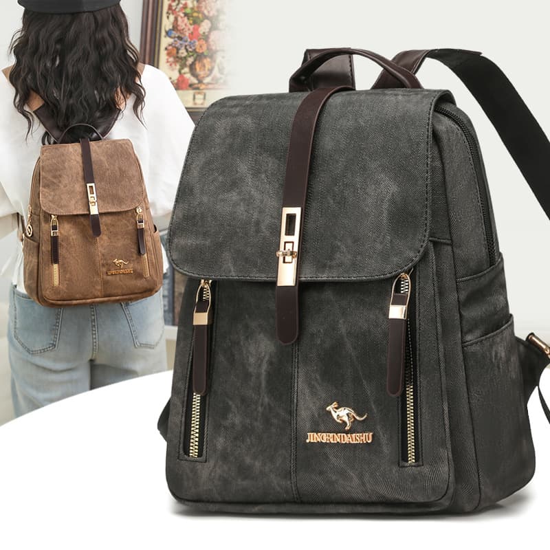 Foreign trade backpack women's new Korean version large capacity soft leather casual commuting crossbody backpack travel backpack wholesale