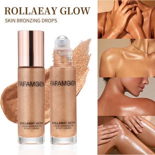 Cross-border FAFAMOON Roller Highlighter Liquid Brightening Liquid Body Highlighter Contour Liquid Roller Bronzer Tanning Liquid