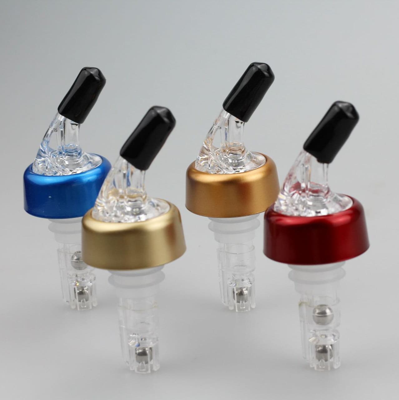 30ml Measured Cap with Lid Electroplated Wine Pourer for Baijiu, Red Wine, Cocktail, Liquor Bar Tool Cross-Border New