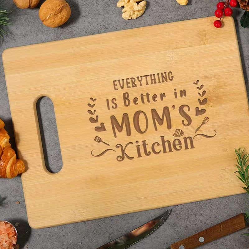 Bamboo Cutting Board Kitchen Chopping Board with Juice Groove for Cheese Meat and Vegetables Fruit