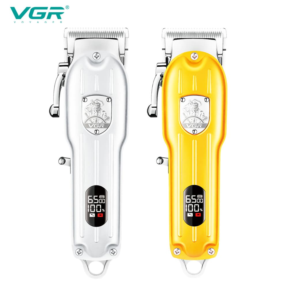 High-Power VGR092 Electric Hair Clipper Full-Metal Body Lithium Battery Hair Trimmer Non-Waterproof Stainless Steel Blade