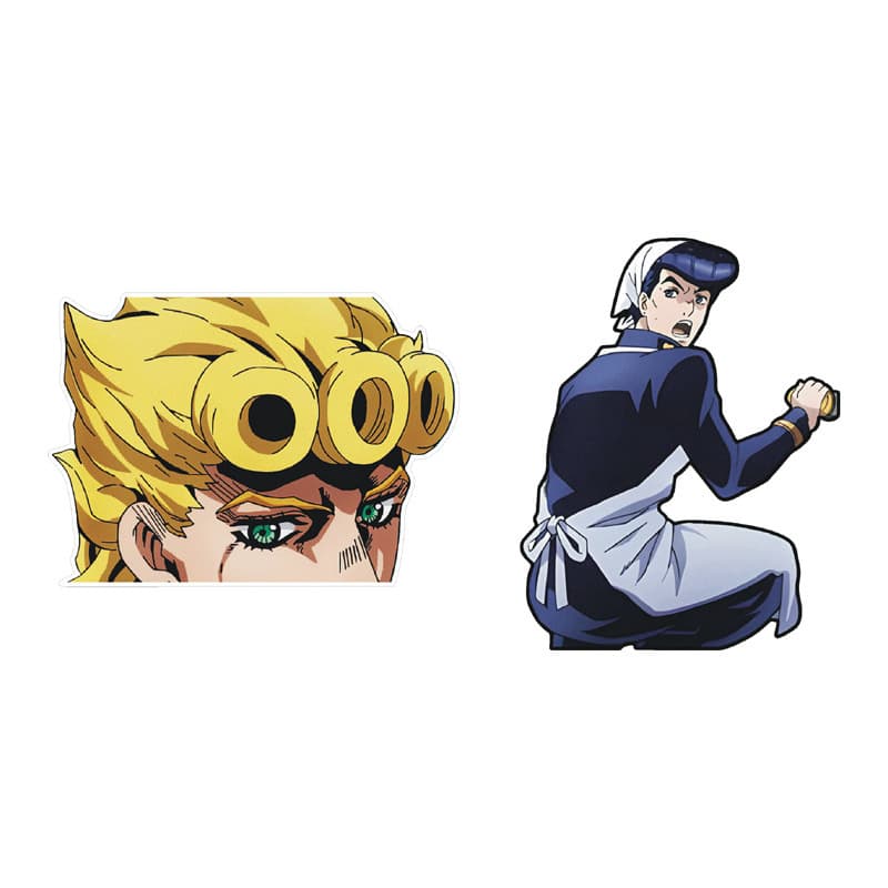 Reflective Car Sticker Japanese Anime JOJO's Bizarre Adventure Electric Motorcycle Car Body Creative Flat Glass Decal Sticker