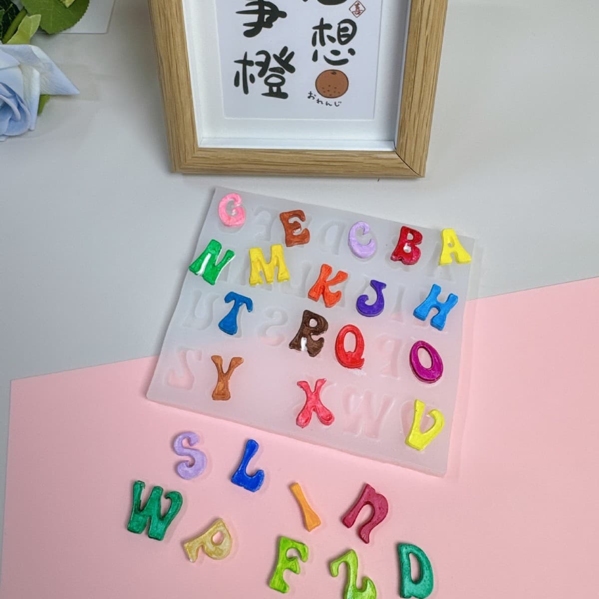 English alphabet Arabic numerals silicone mold fondant cake mold chocolate three-dimensional large letters baking