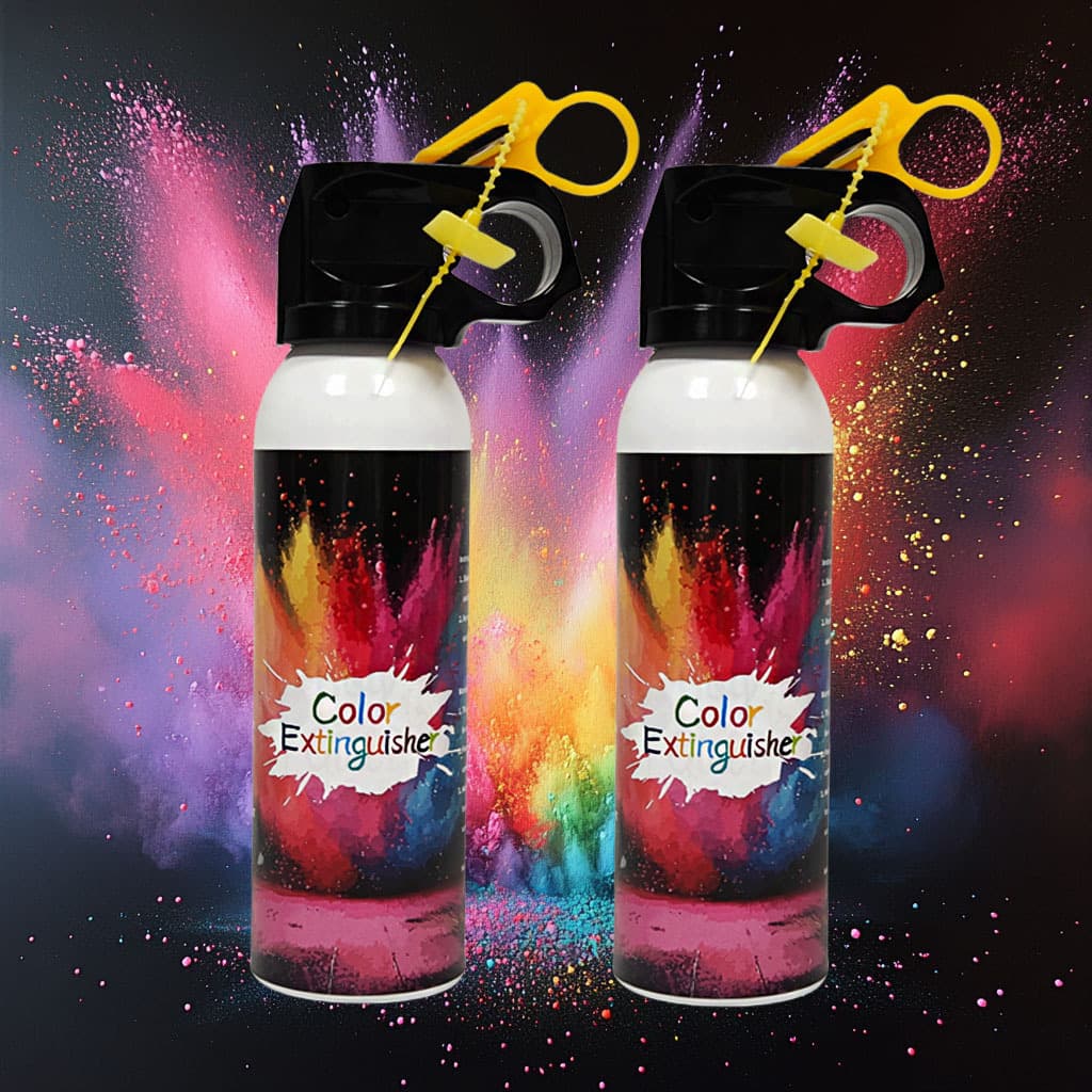 Cross-Border Seven-Color Spray Gas Bottles Rainbow Spray Bottles Celebration Party Press-Type Ejection Spray Bottles