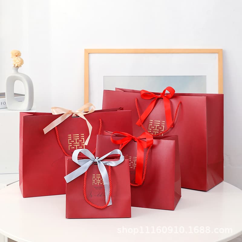Gift Bag Wedding Candy Bag Chinese Style Paper Bag Wedding Candy Box Packaging Handheld Return Gift Bag