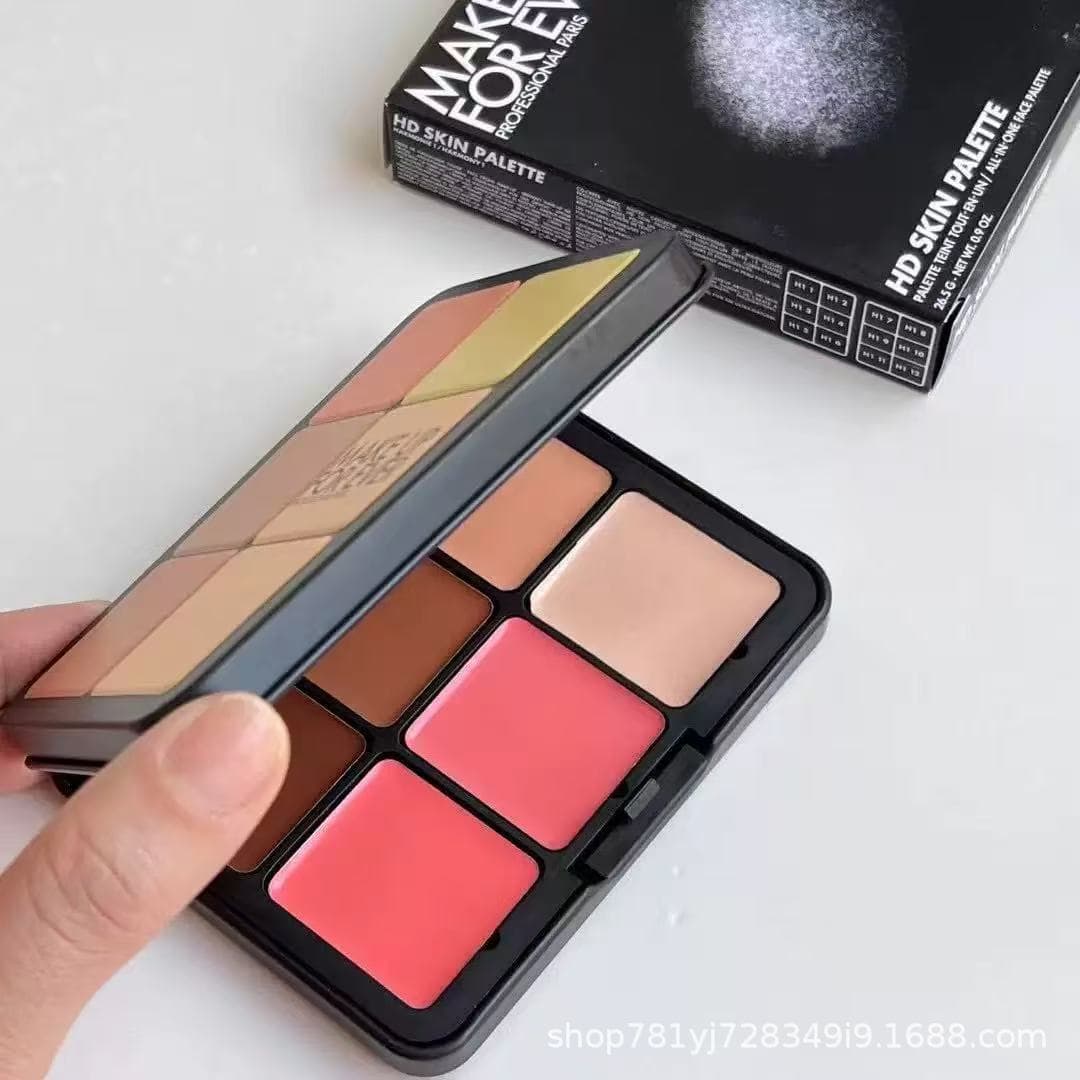 Best-selling Cross-border 12-color Blush Palette Matte Highlighter Multi-color Concealer Makeup Palette