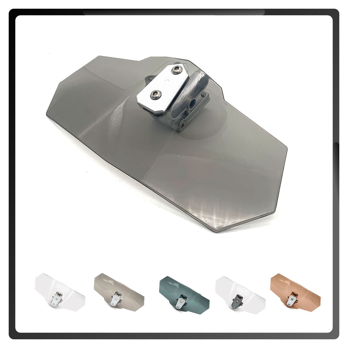 Universal Motorcycle Modification for Increased Wind Protection, Height-Adjustable Small Windscreen, Adjustable Windshield