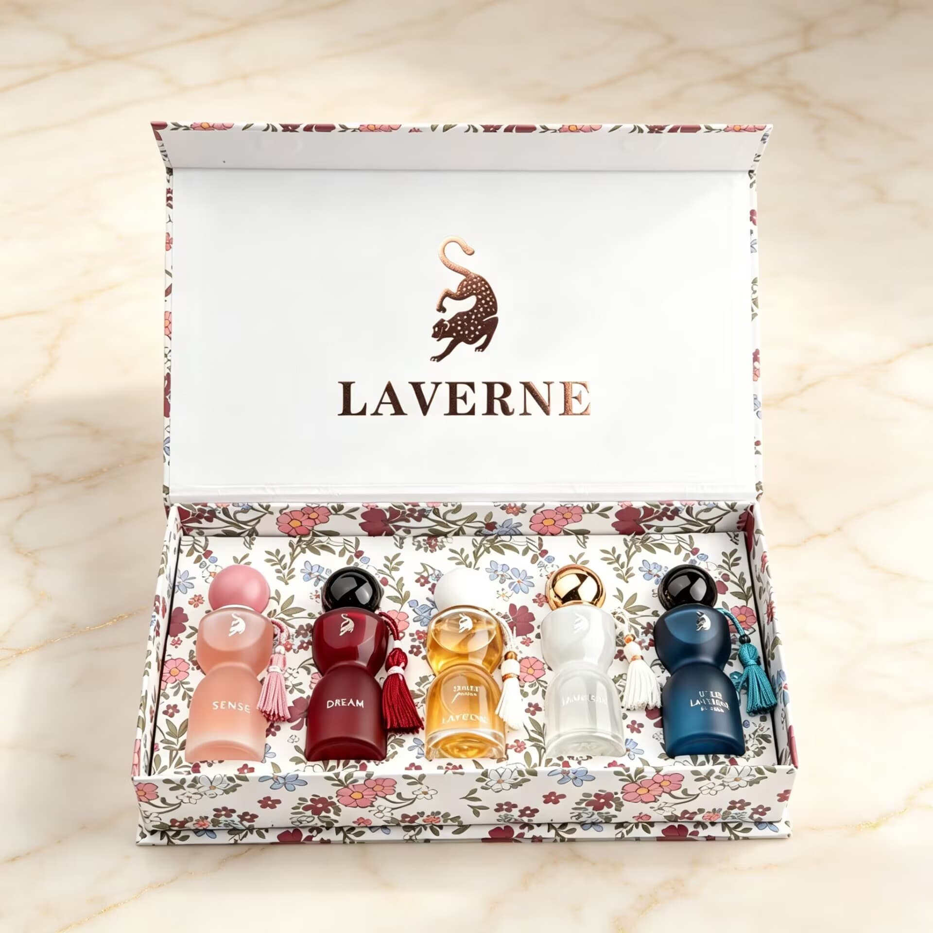 High Quality LAVERNE Perfume Middle East Arabic Dubai Bestseller 5-Piece Premium Gift Set Cross-Border Wholesale