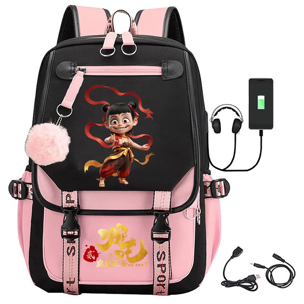 New Nezha: The Devil Boy Naohai Animation Large Capacity Backpack Travel Bag Computer Bag Student Casual Backpack