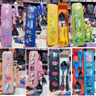Australia Smiggle Knife and Fork Set Children's Cutlery Storage Box Fork Spoon Gift Box Lunch Fork and Spoon Set Box