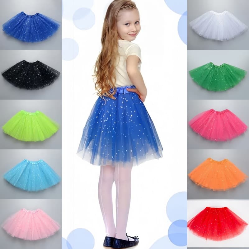 Children's tutu skirt princess sequin three-layer six-piece mesh skirt tutu gauze skirt tutu children's skirt
