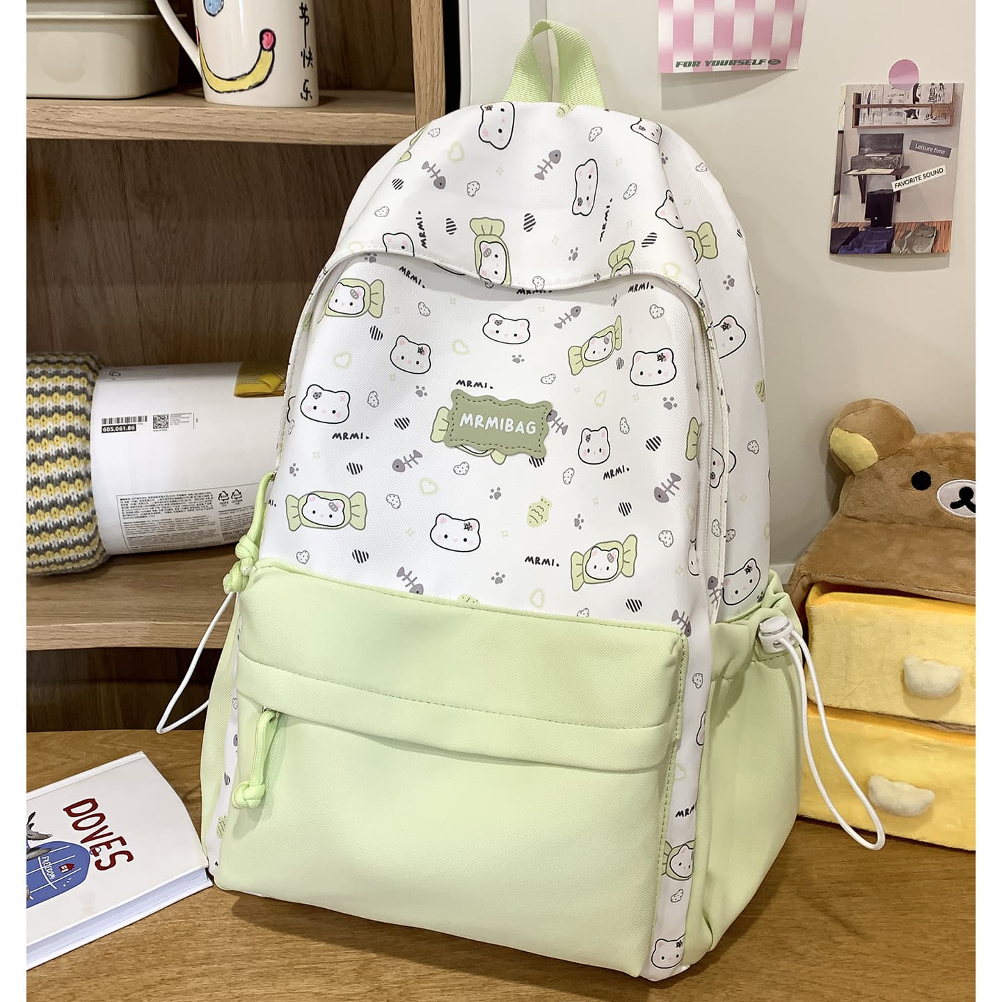 College style cute cartoon schoolbag campus middle school student high-looking backpack elementary school girl lightweight backpack