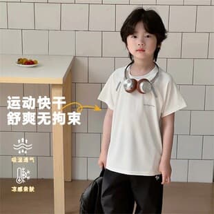 Summer Mesh T-Shirt for Older Kids, Boys Quick-Dry Top, Girls Ice Silk Short Sleeve Sportswear, Youth Casual Tee