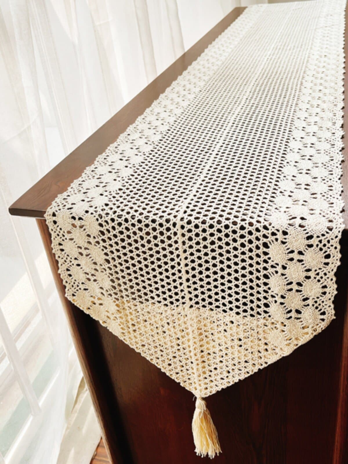 American country style ins-style cotton crochet TV cabinet sideboard chest of drawers shoe cabinet dining table coffee table tablecloth table runner F^