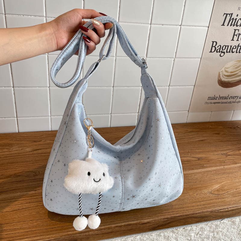 2026 new style high-looking and large-capacity Korean star tote bag, fashionable, trendy and lazy style single shoulder crossbody bag