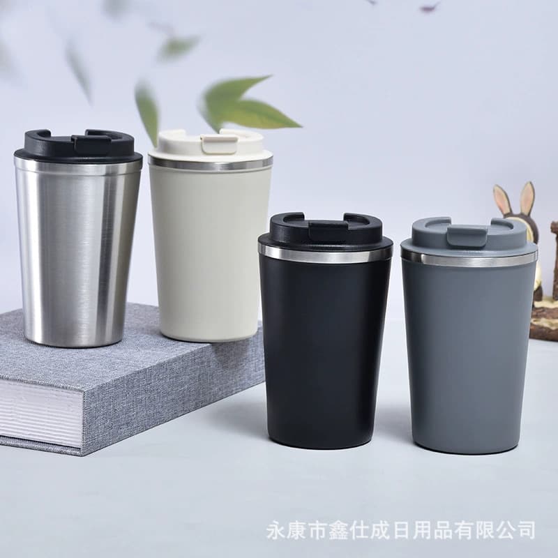 Cross-border 304 Stainless Steel Coffee Cup High Appearance Coffee Vacuum Insulated Cup Simple Portable Car Cup Gift Cup