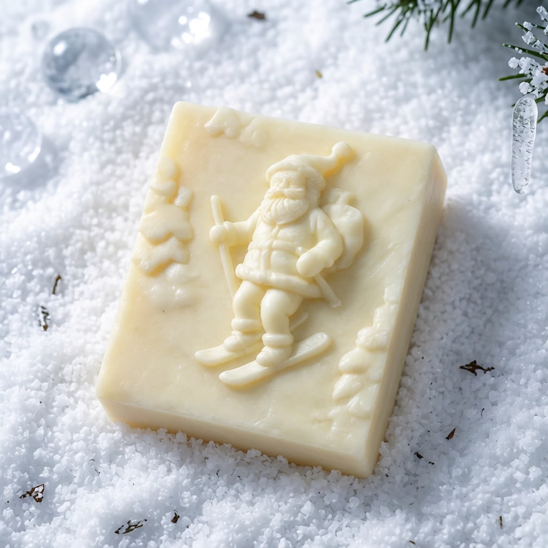 C303 Soap Mold / Handmade Soap Mold / Silicone Mold / Soap Mold / Silicone Soap Mold - Sleigh Old Man