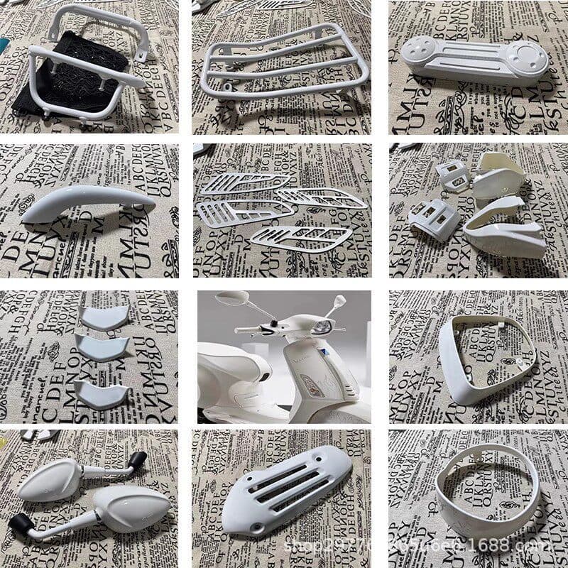Compatible with Vespa Sprint Primavera 150 white customization accessories side trim tie buckle light frame personalized white switch