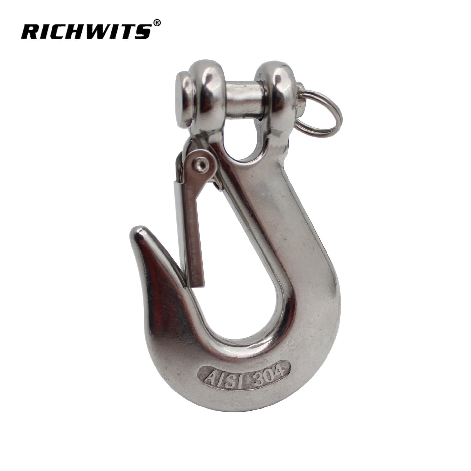 Stainless Steel 304 Horn Cleat Hook, Fork Type Lifting Hook, Chain Cargo Hook, Open Anti-Drop Lifting Hook, Marine Cargo Hook