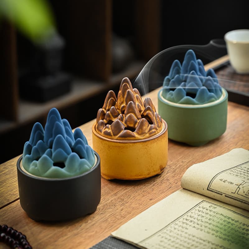 Boshan Incense Burner Small Ceramic Home Indoor Antique Plate Incense Burner Chinese Zen Decoration Agarwood Sandalwood Burner Wholesale
