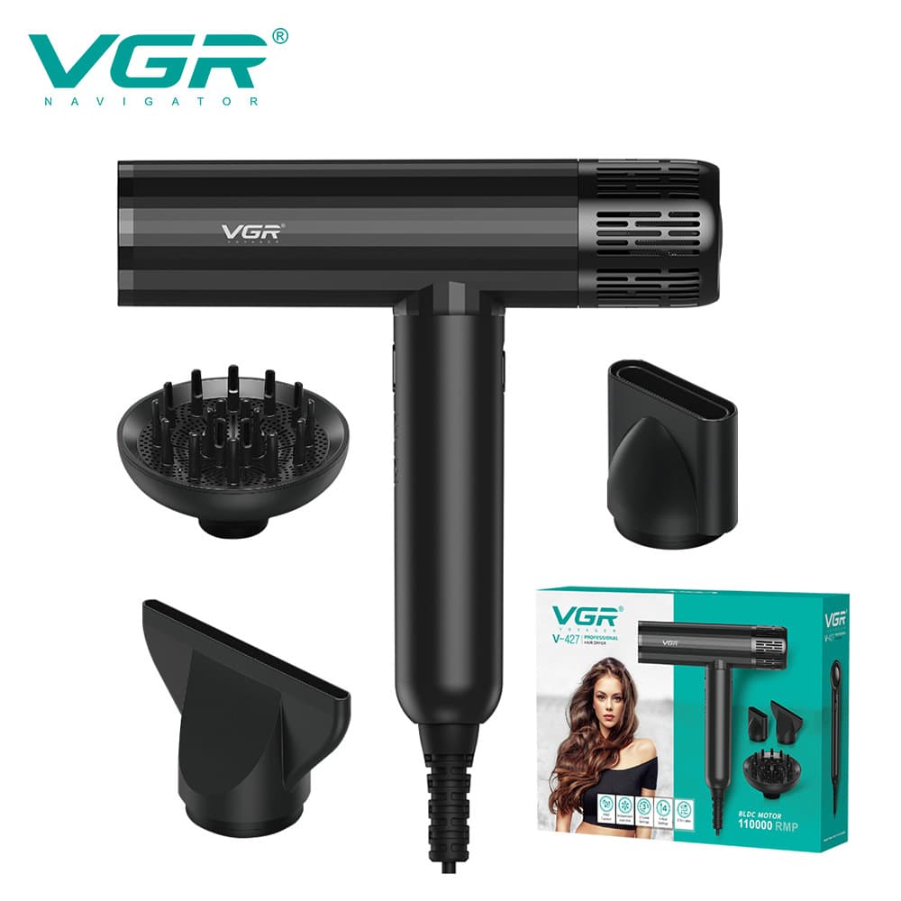 VGR427 New Cross-border Home Hair Dryer, Hotel Salon High-speed Negative Ion Temperature Control Hair Dryer for Women