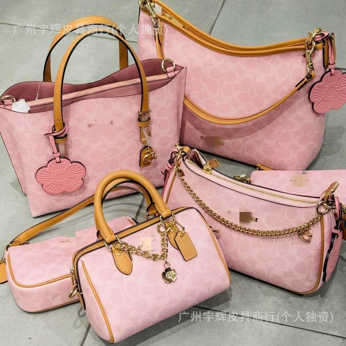 Koujia High Quality New Pink Series Wander Bag Underarm Bag Boston Pillow Bag Fortune Bucket Bag Tote Bag