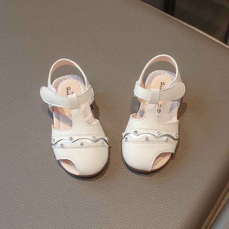 Children's Sandals Summer 2026 New Baby Shoes Toe-Cover Non-Slip Princess Shoes Lolita Soft Sole Girls Beach Sandals