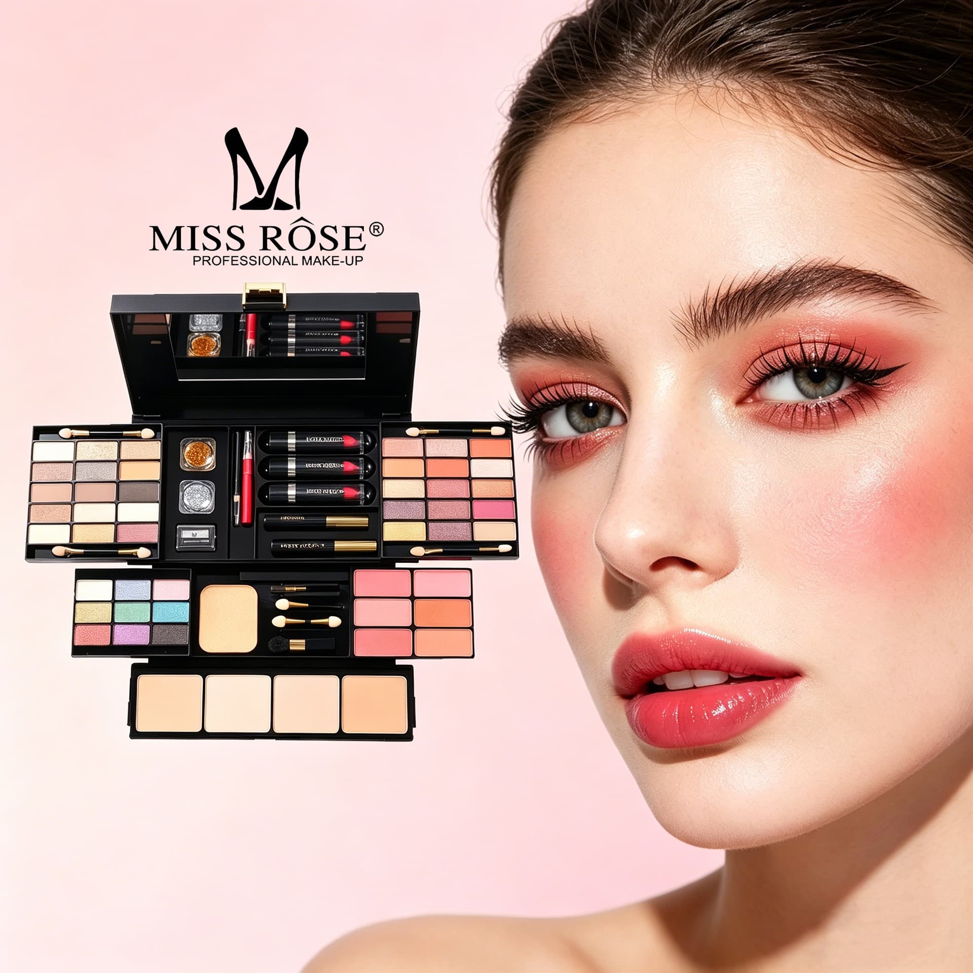 MISSROSE Cross-border Makeup Palette Set Wholesale Eyeshadow Eyeliner Mascara Full Makeup Kit with Blush and Powder Foundation