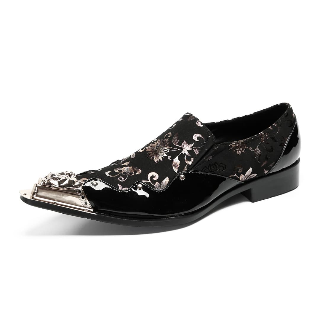 2024 Casual Low-Top Slip-On Men's Leather Shoes Foreign Trade Trendy Printed Street Style Popular Men's Shoes Large Size 47