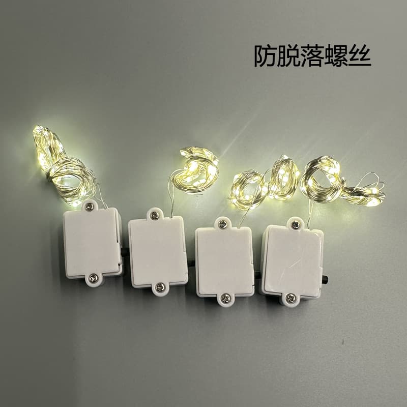 Anti-drop screw LED button battery copper wire light string for flower cake gift box decoration