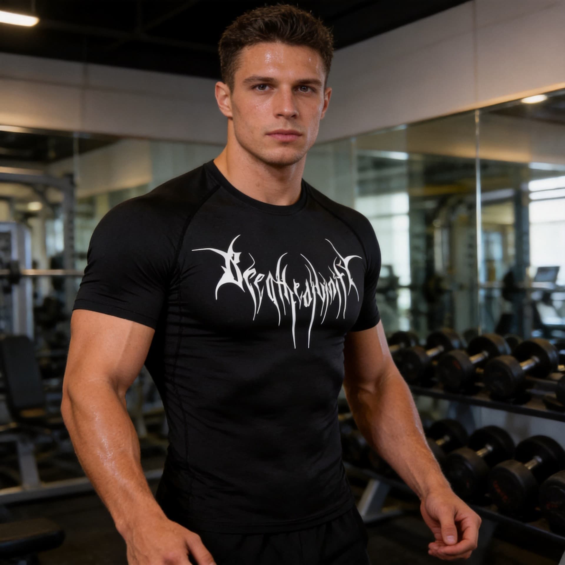 Cross-Border Hot-Selling Quick-Dry Compression Short-Sleeve High-Elastic Fitness Training T-Shirt for Men's Muscle Fitness Wear