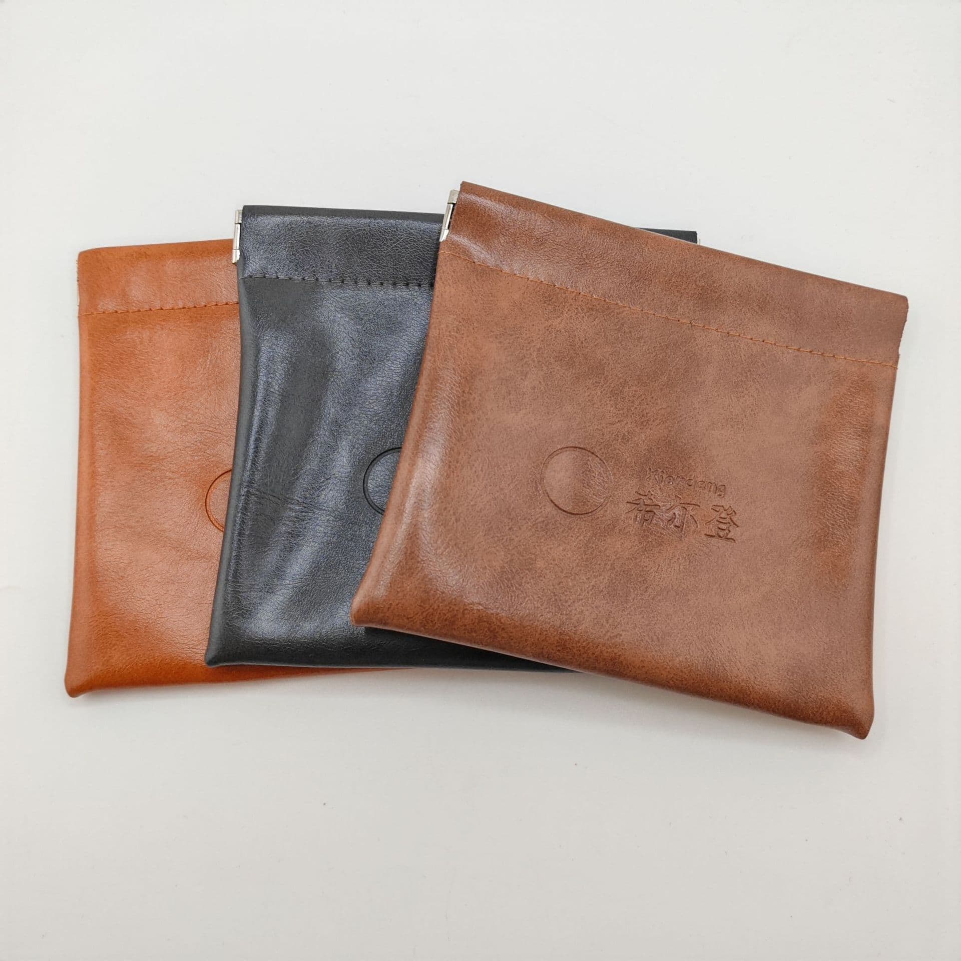 New Data Cable Storage Bag Wired Earphone Pouch Self-Closing PU Waterproof Lipstick Mini Snap Case